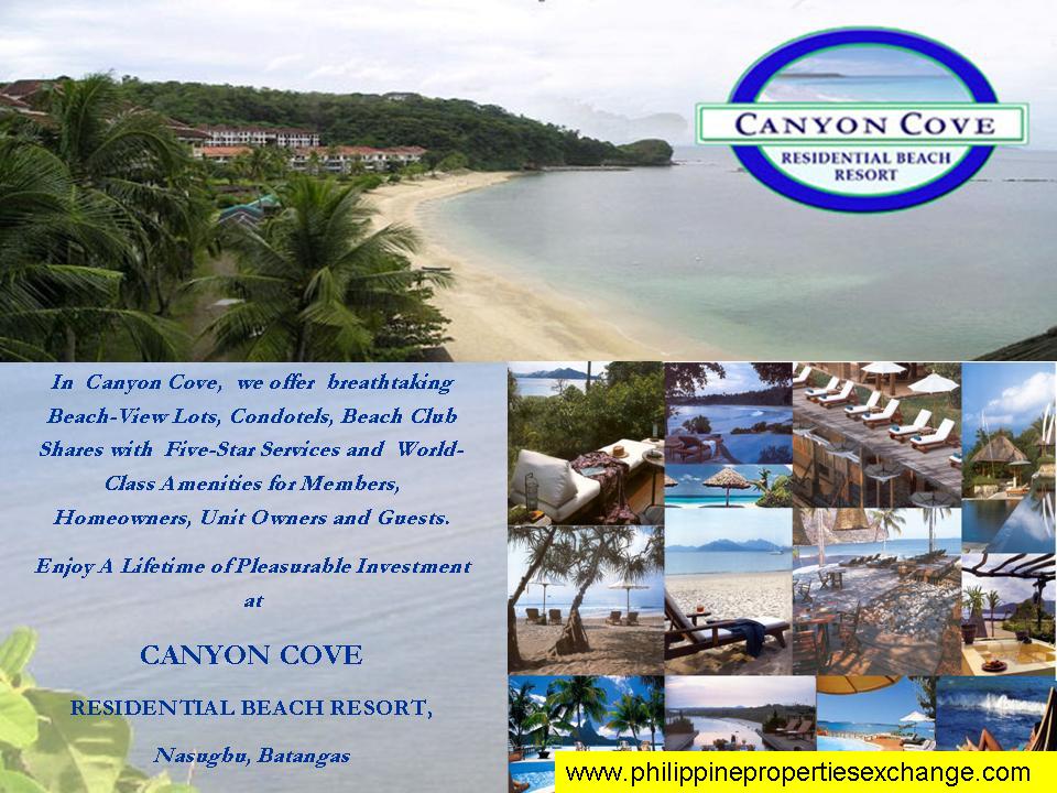CANYON COVE RESIDENTIAL BEACH RESORT BATANGAS