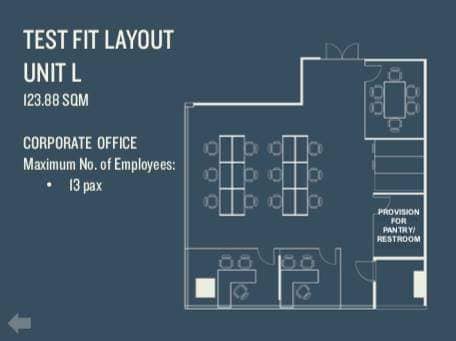Glaston Tower Office Unit for Sale in Ortigas East,Pasig  141.88sqm