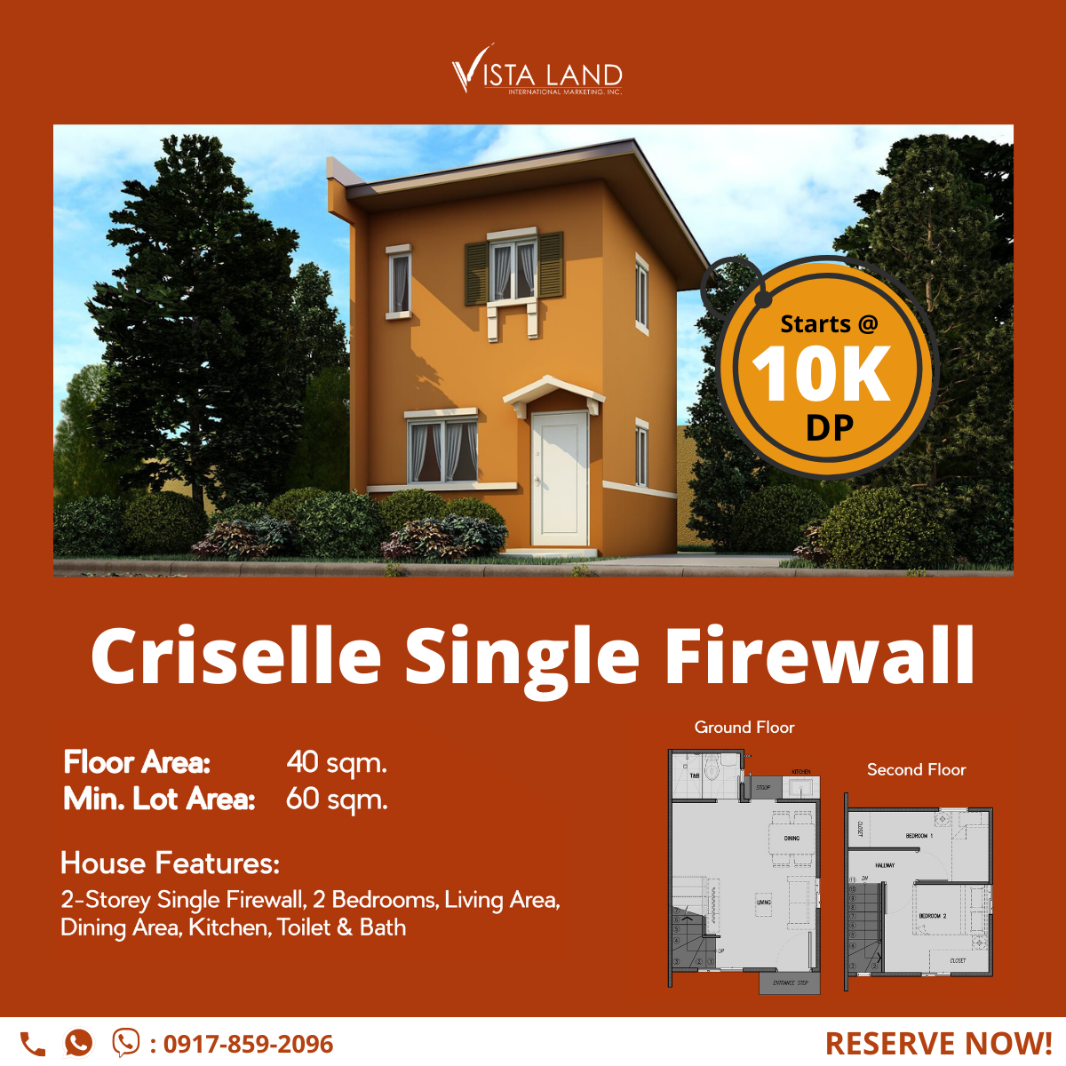 Afforadable House and Lot – Criselle Single Firewall