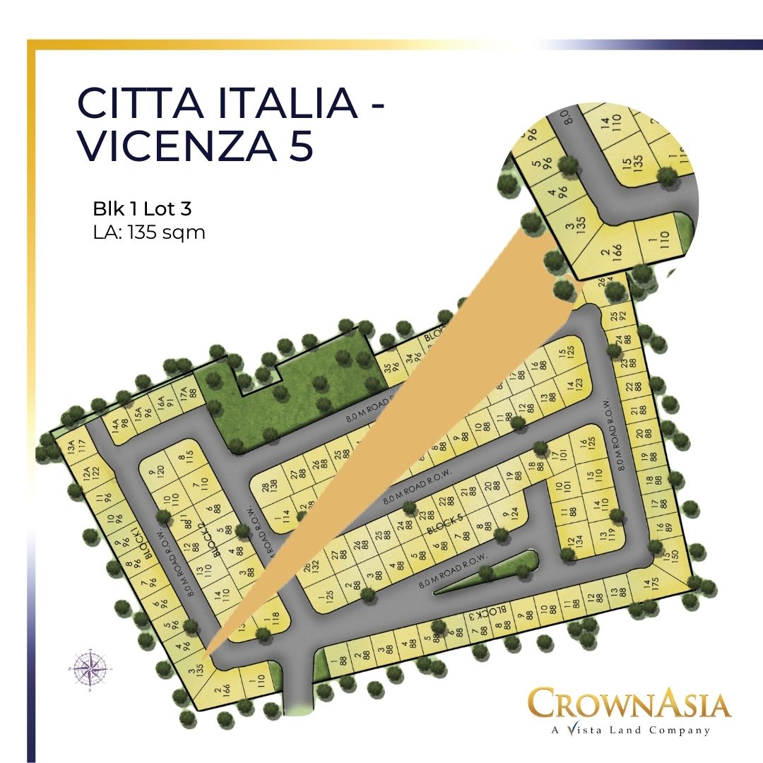 Lot for Sale in Bacoor, Cavite – Vicenza 5 (135)