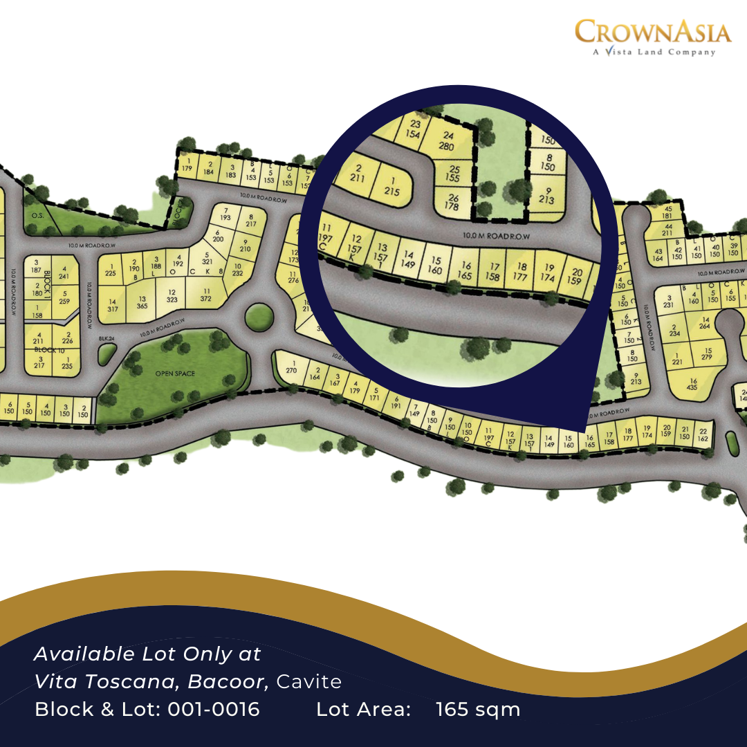 LOT FOR SALE IN (VITA TOSCANA B1L16) BACOOR CAVITE