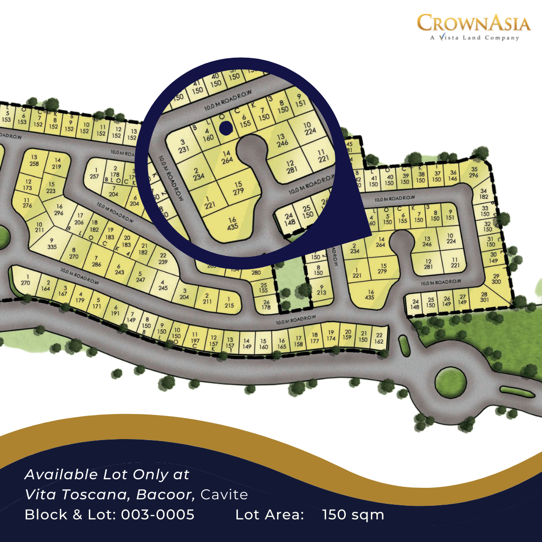 LOT FOR SALE IN (VITA TOSCANA B3L5) BACOOR CAVITE