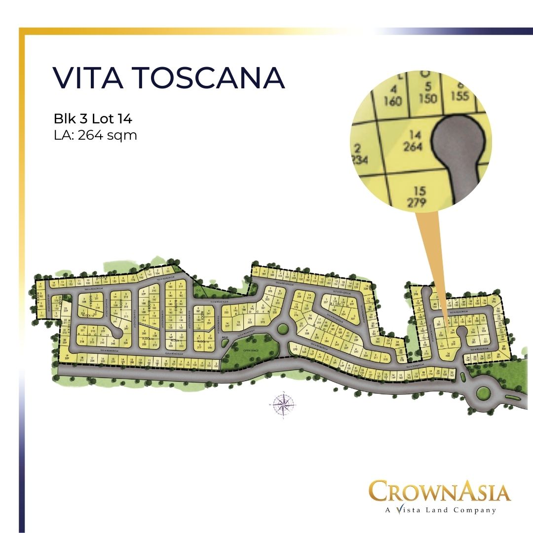 Lot for Sale in Bacoor, Cavite – Vita Toscana (150- 03)