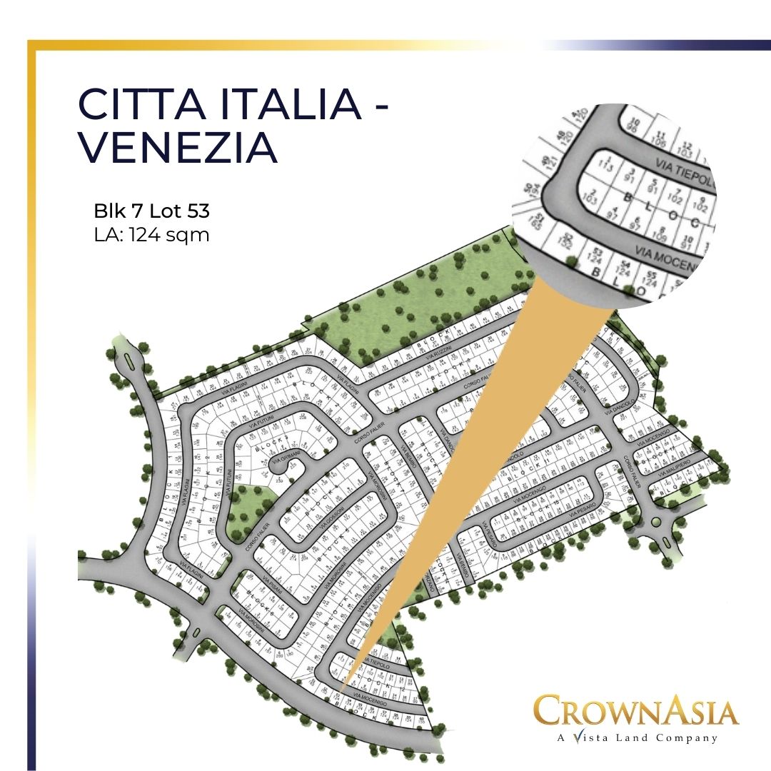 Lot only for sale in Crown Asia Citta Italia Venezia (124sqm) lot 53