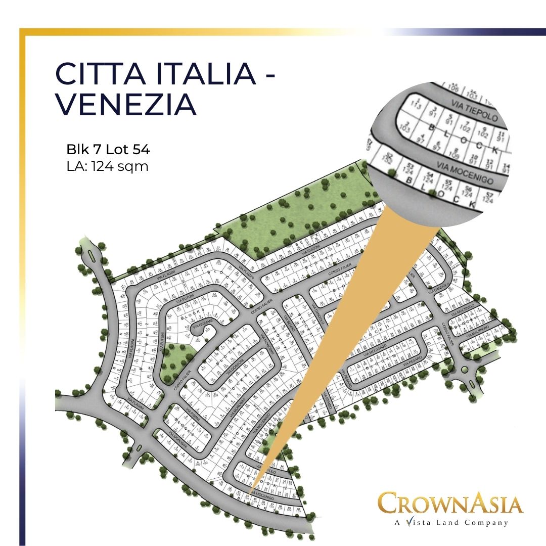 Lot only for sale in Crown Asia Citta Italia Venezia (124sqm) lot 54