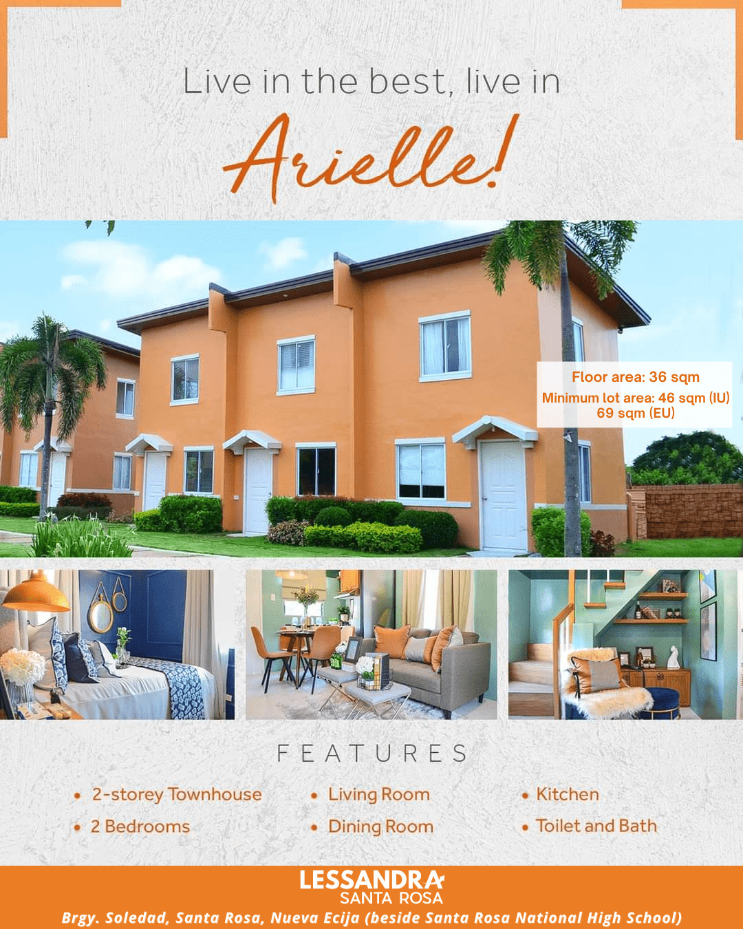 Affordable house and lot in Santa Rosa Nueva Ecija – Arielle IU