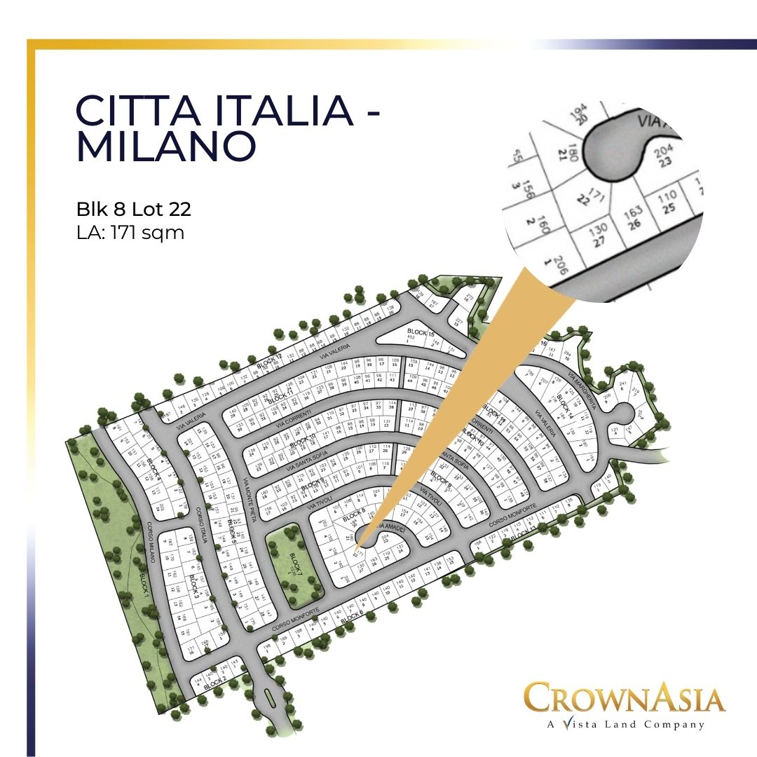 Lot for Sale – Citta Italia (Milano) at Bacoor, Cavite
