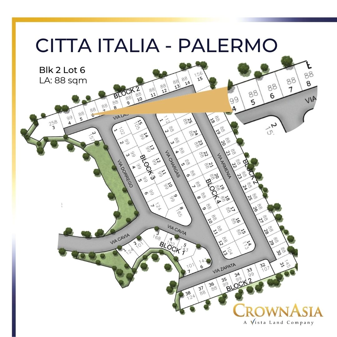 Lot for Sale – Citta Italia (Palermo) at Bacoor, Cavite