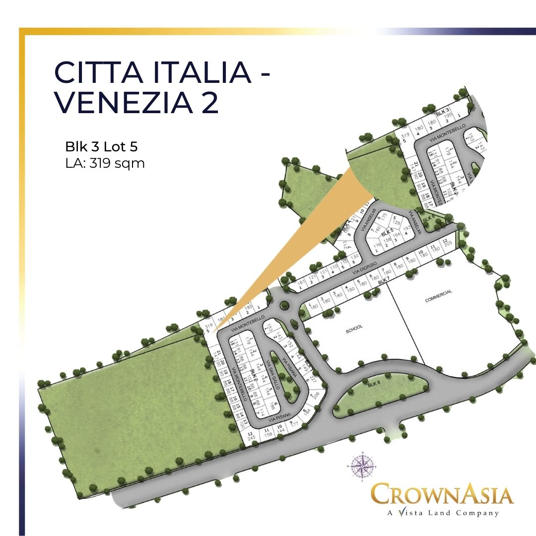 Lot for Sale – Citta Italia (Venezia 2) at Bacoor, Cavite