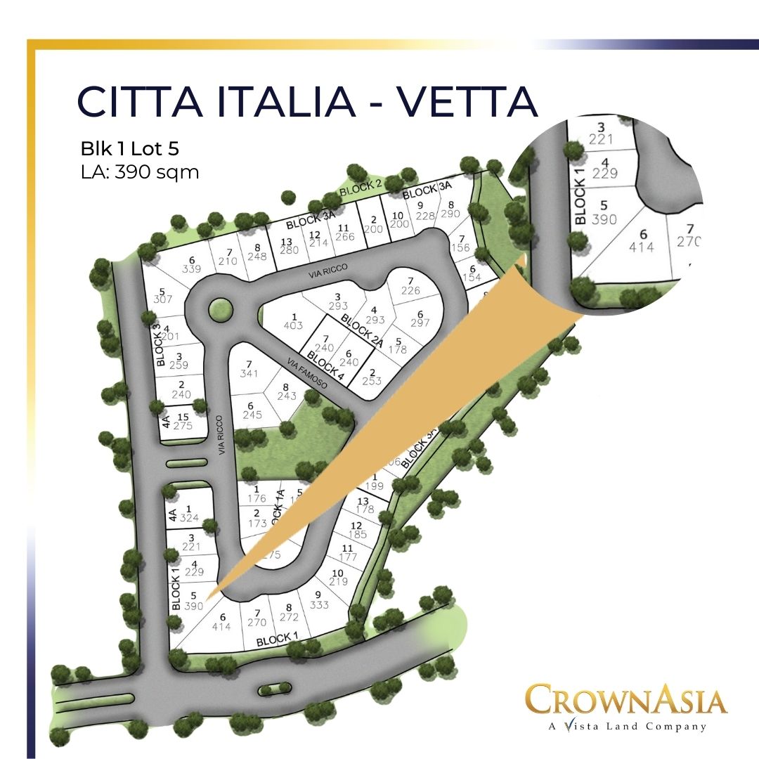 Lot for Sale – Citta Italia (Vetta Showcase) at Bacoor, Cavite