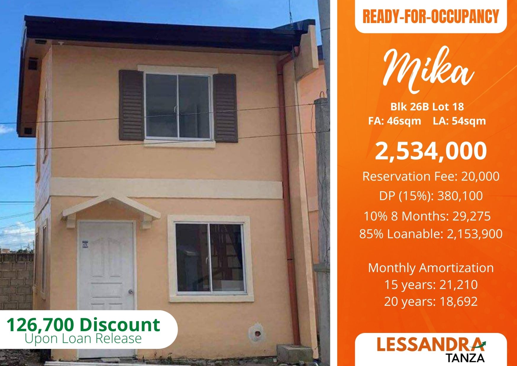 Affordable House and Lot in Tanza Mika RFO