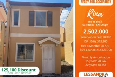 House and Lot in Tanza, Cavite Rina RFO