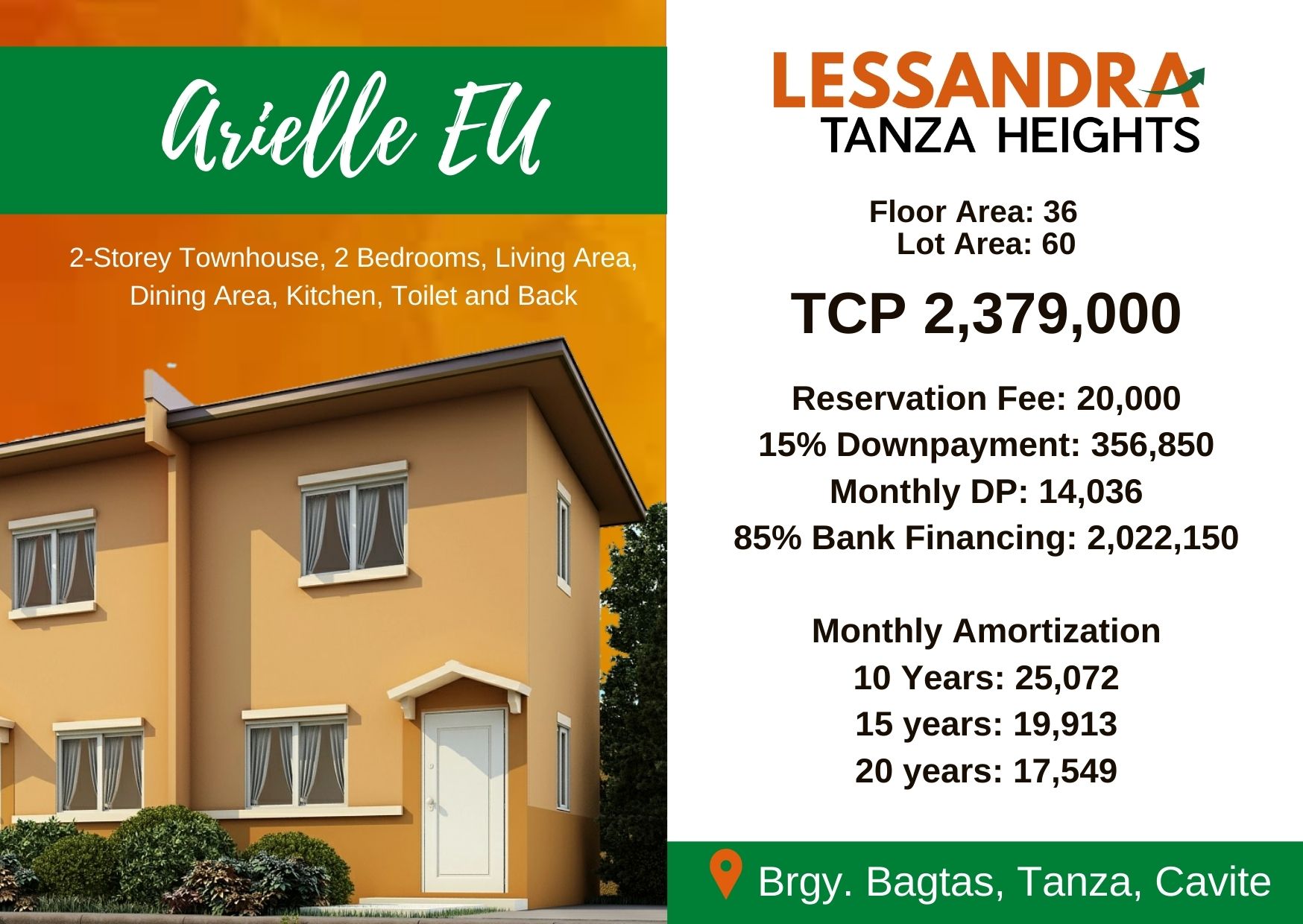 House and Lot for sale in Tanza Arielle EU