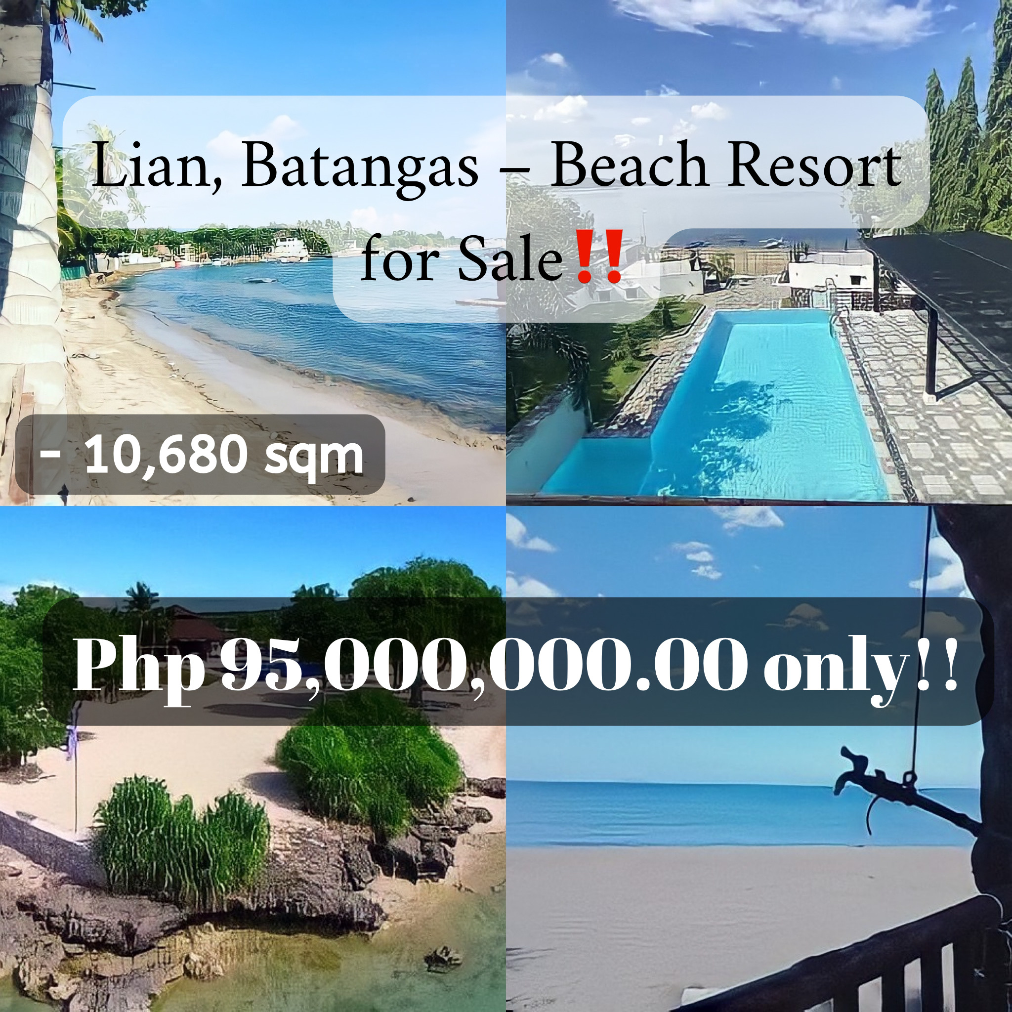 Lian, Batangas – Beach Resort for Sale‼️