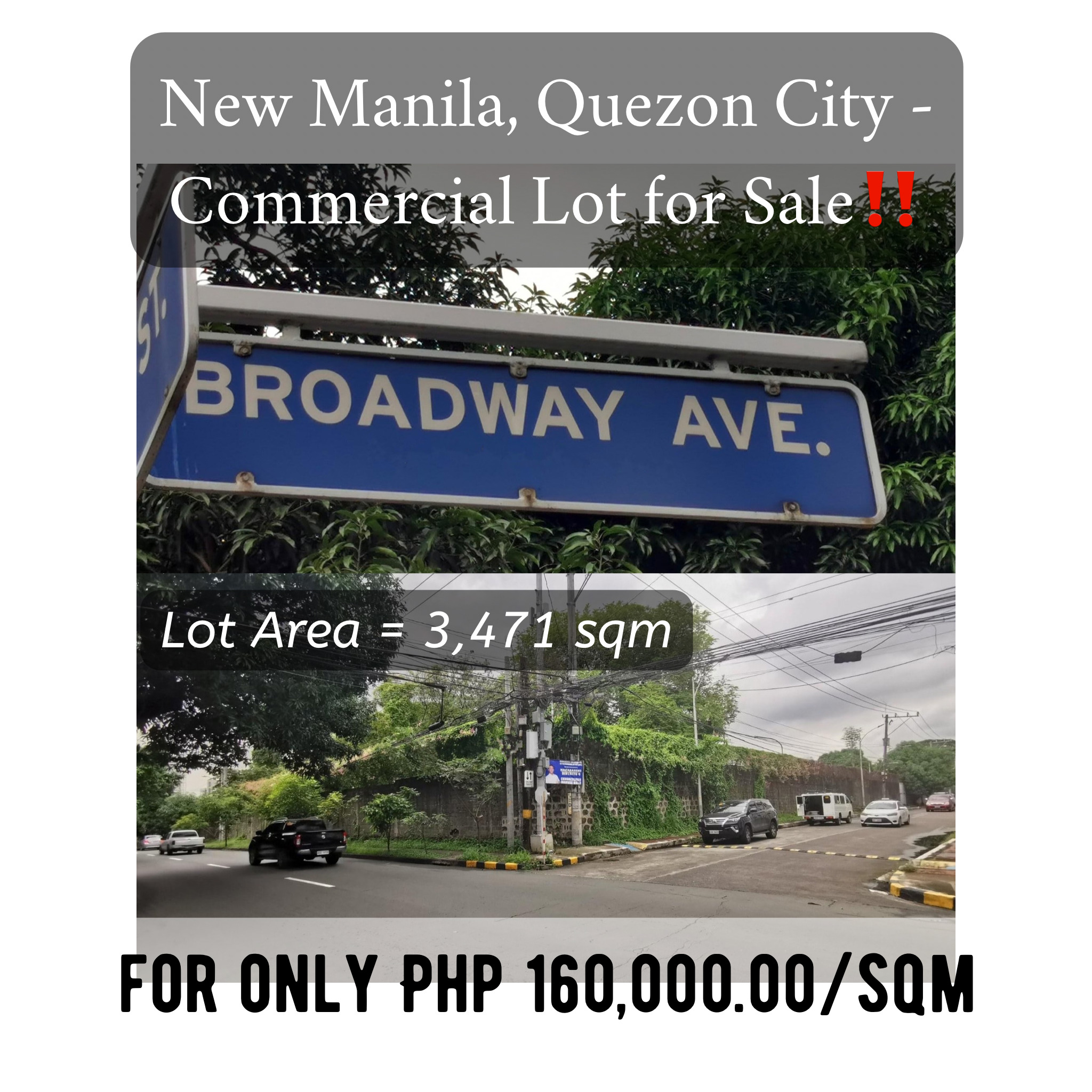 New Manila, Quezon City – Commercial Lot for Sale‼️