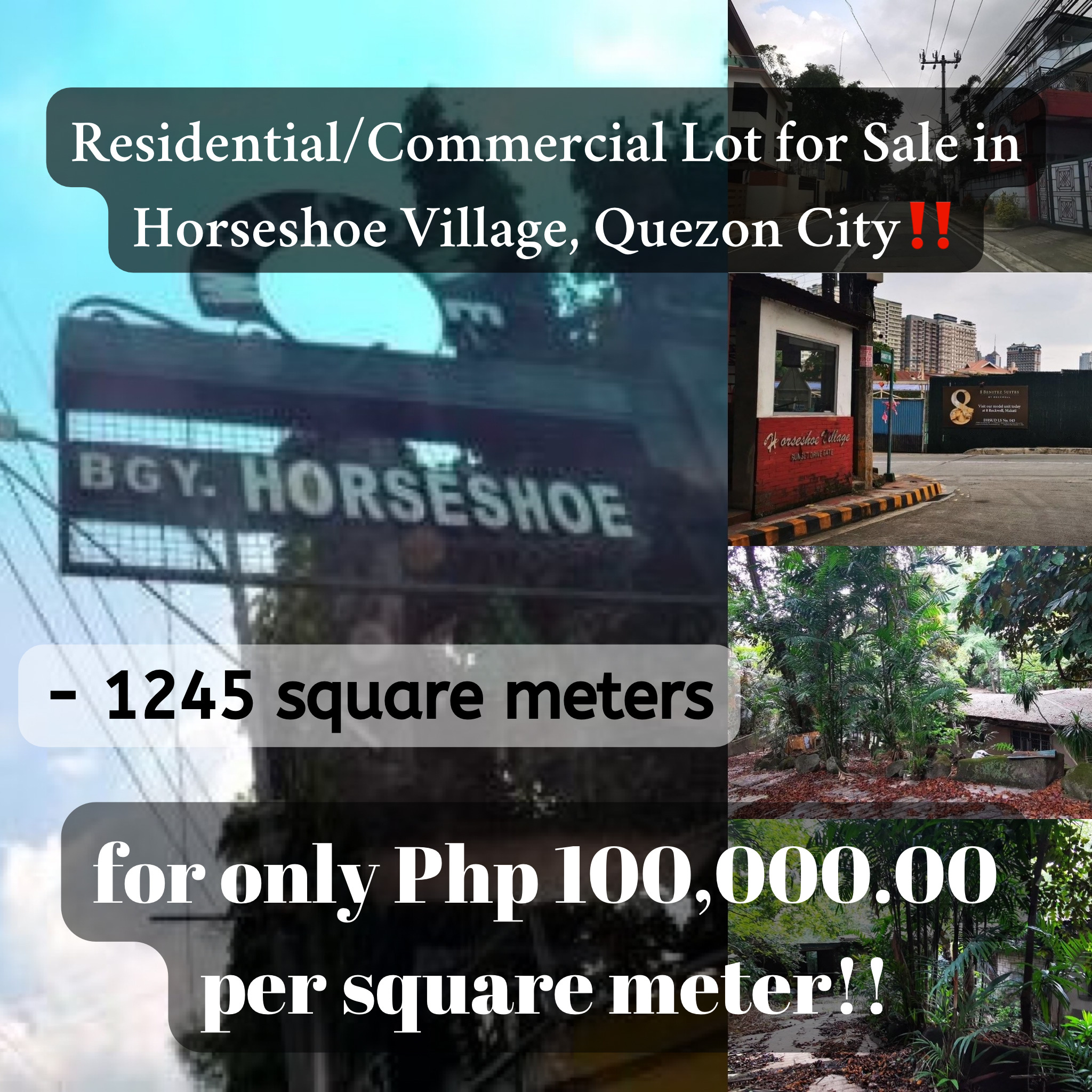 Horseshoe Village, Quezon City – Prime Lot for Residential Development‼️
