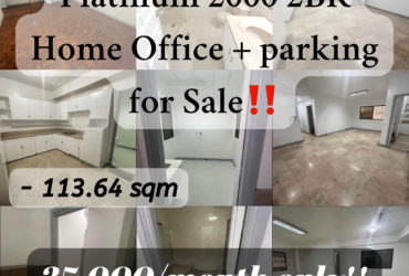 Platinum 2000 2BR Home Office + parking
