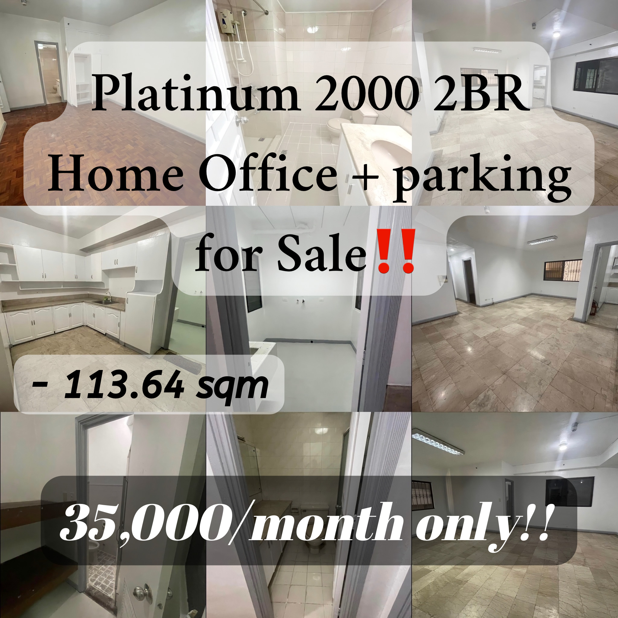 Platinum 2000 2BR Home Office + parking