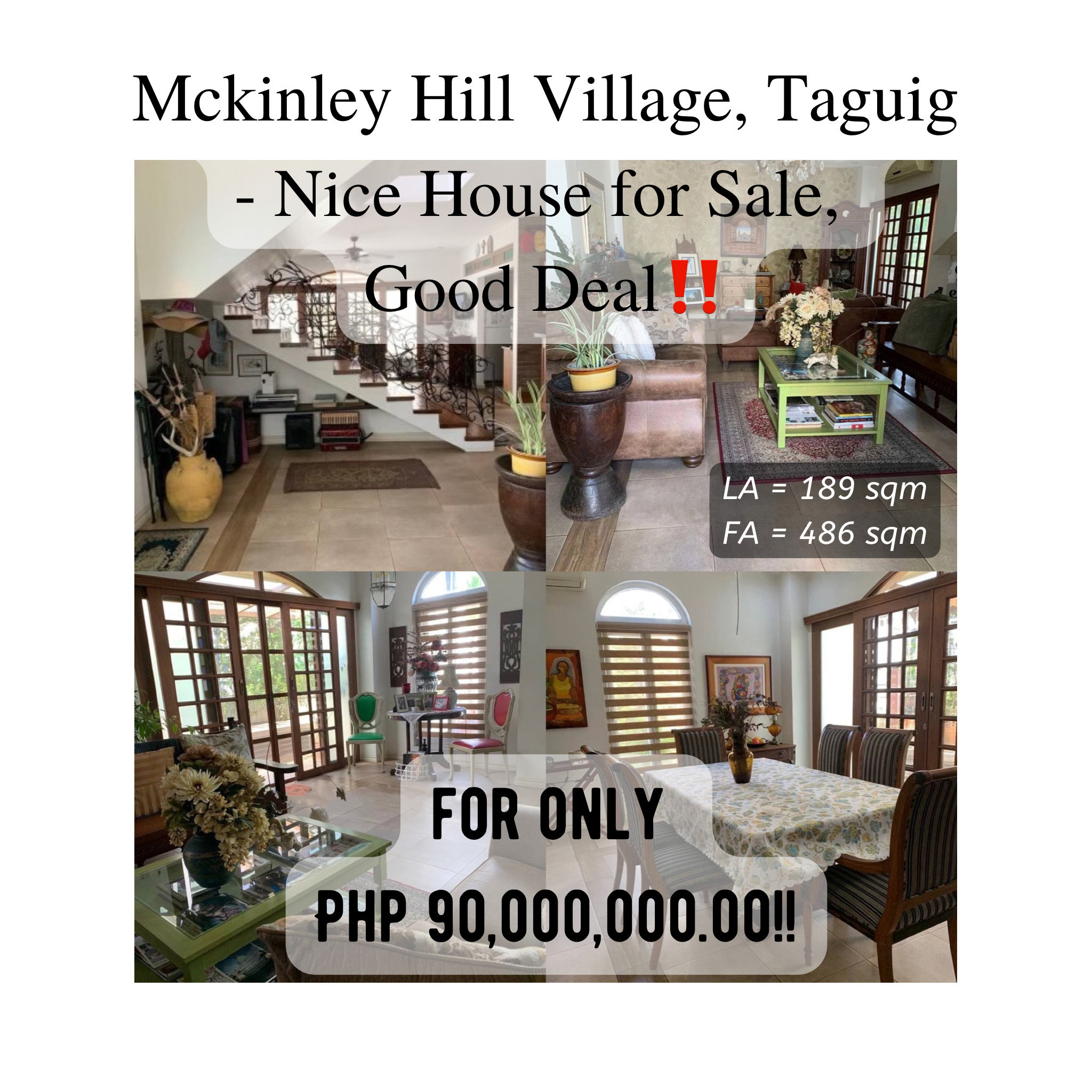 Mckinley Hill Village, Taguig – Nice House for Sale, Good Deal‼️