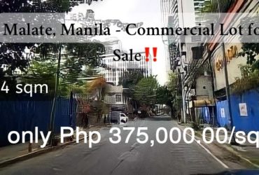 Commercial Lot for Sale in Malate, Manila
