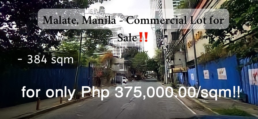 Commercial Lot for Sale in Malate, Manila