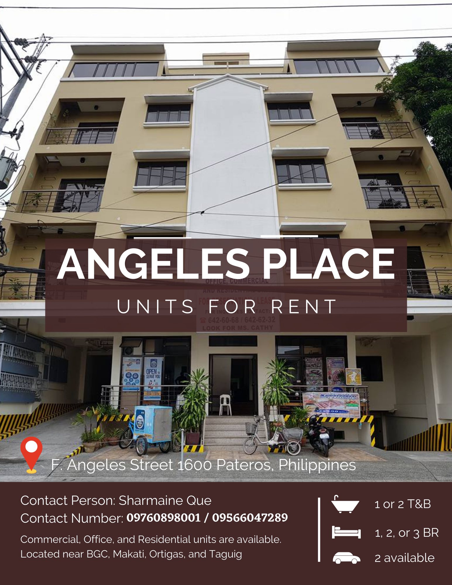 Apartment for rent at Pasig near BGC, Market2 and Pateros