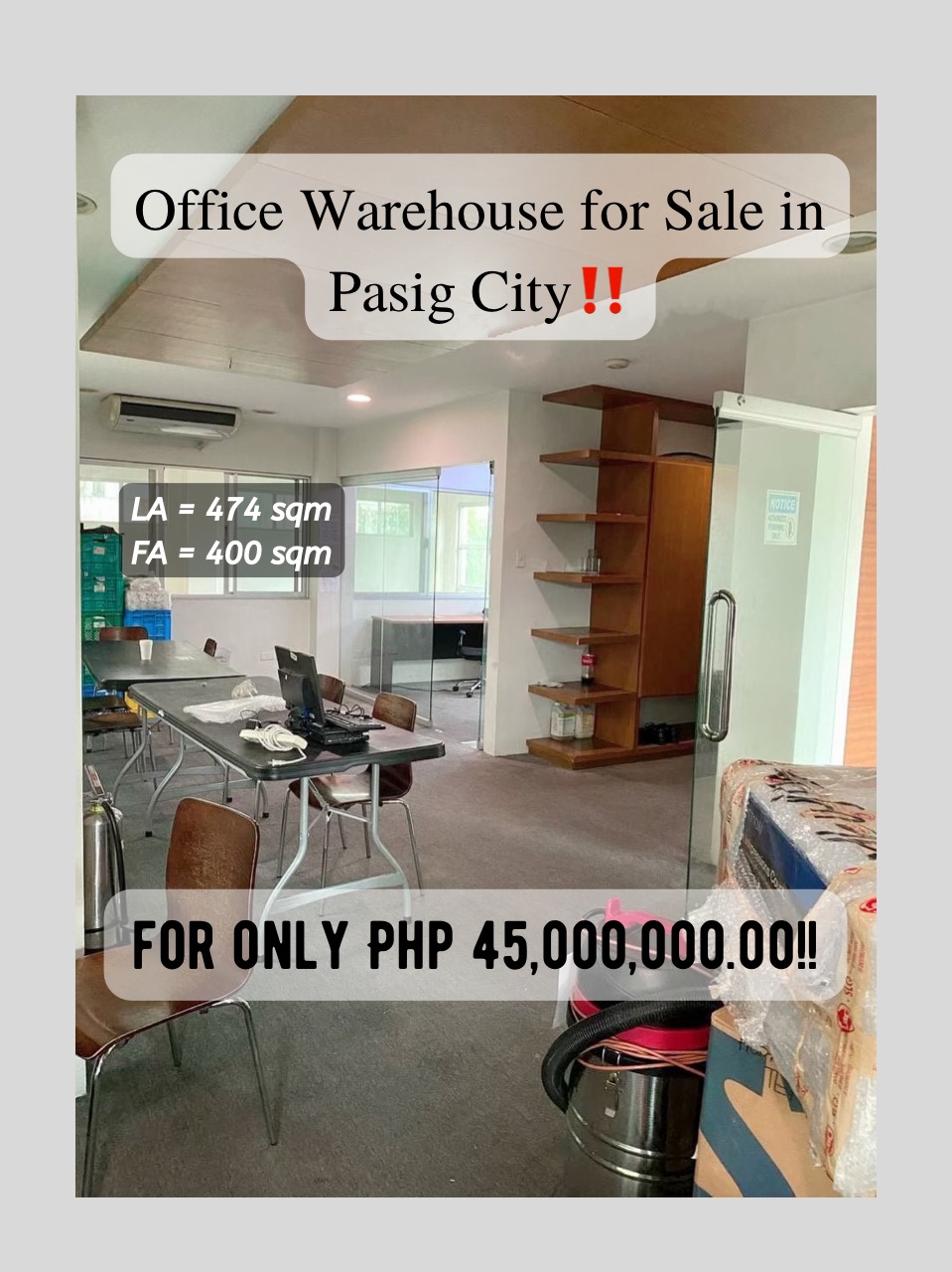 Office Warehouse for Sale – Pasig City‼️
