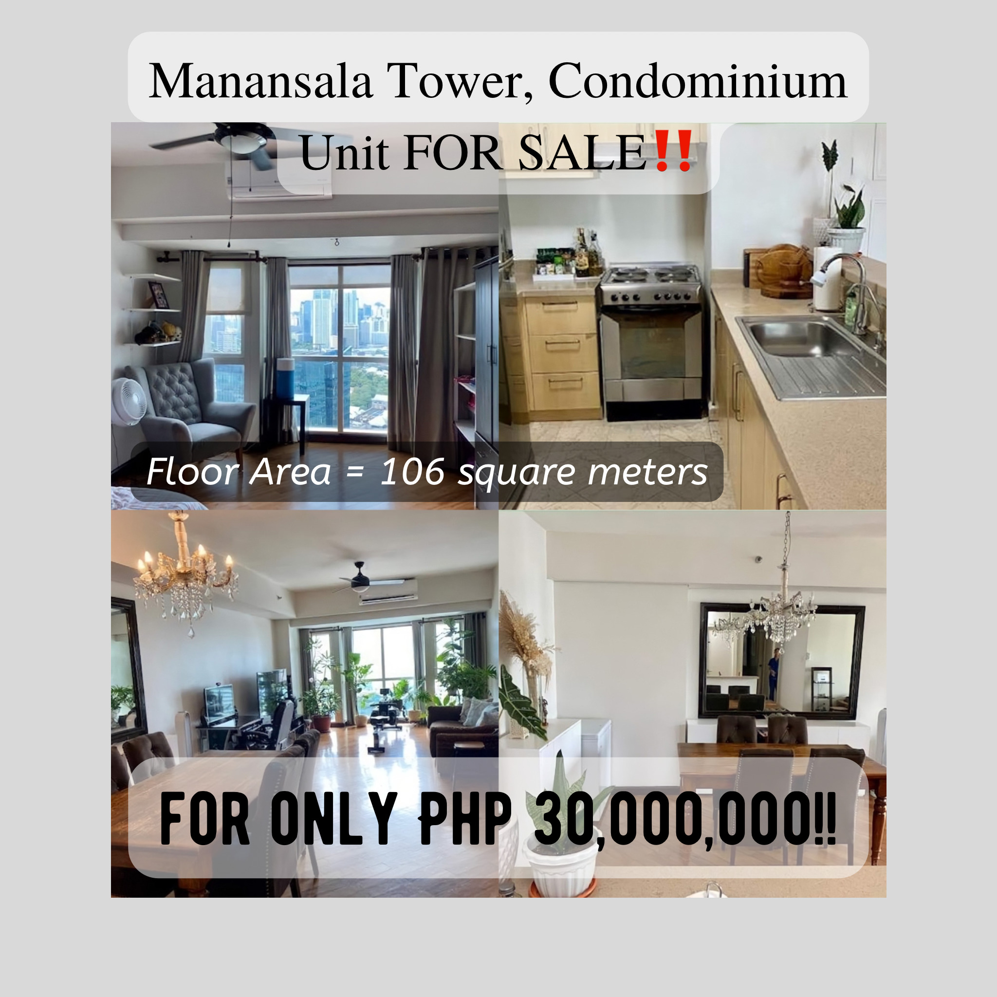 Manansala Tower, Condominium Unit FOR SALE‼️