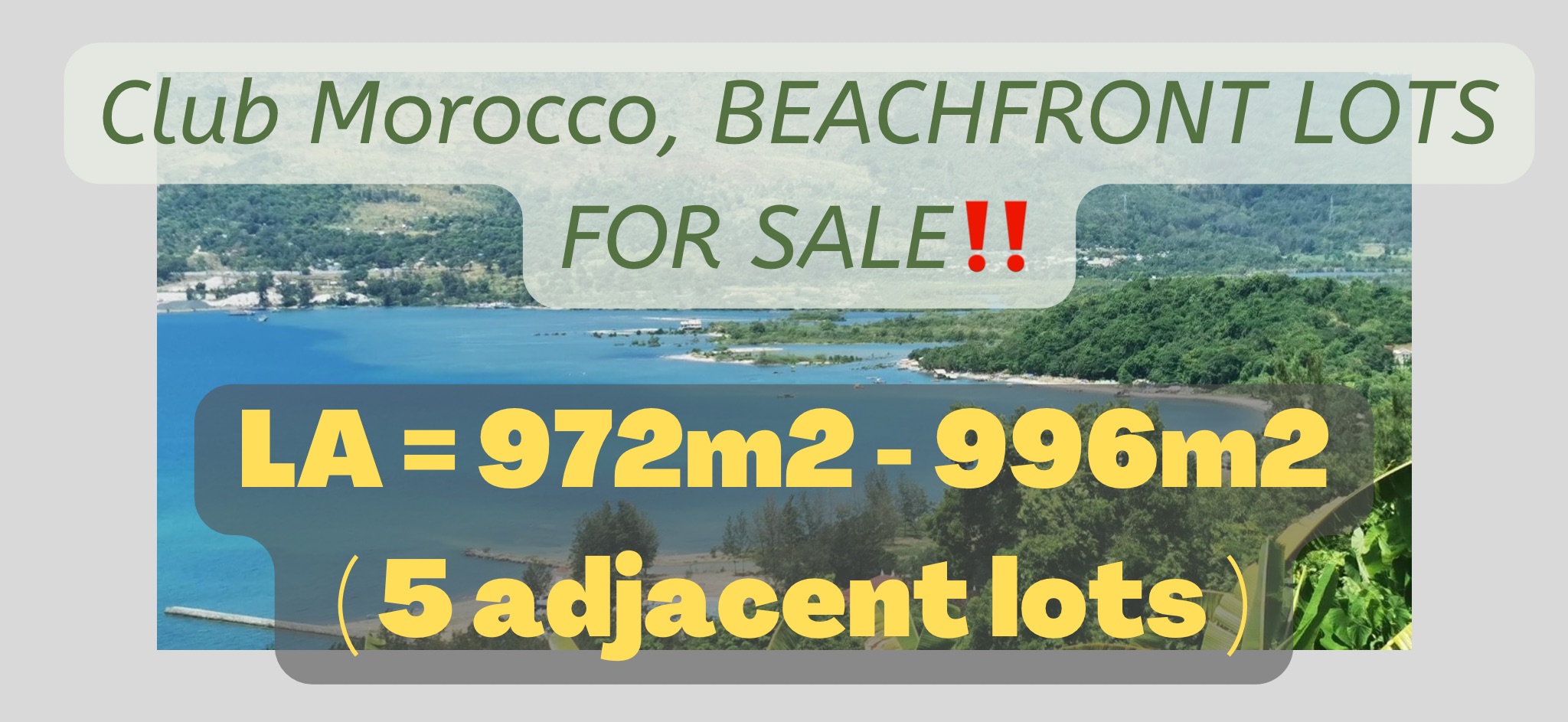 Club Morocco, BEACHFRONT LOTS FOR SALE‼️