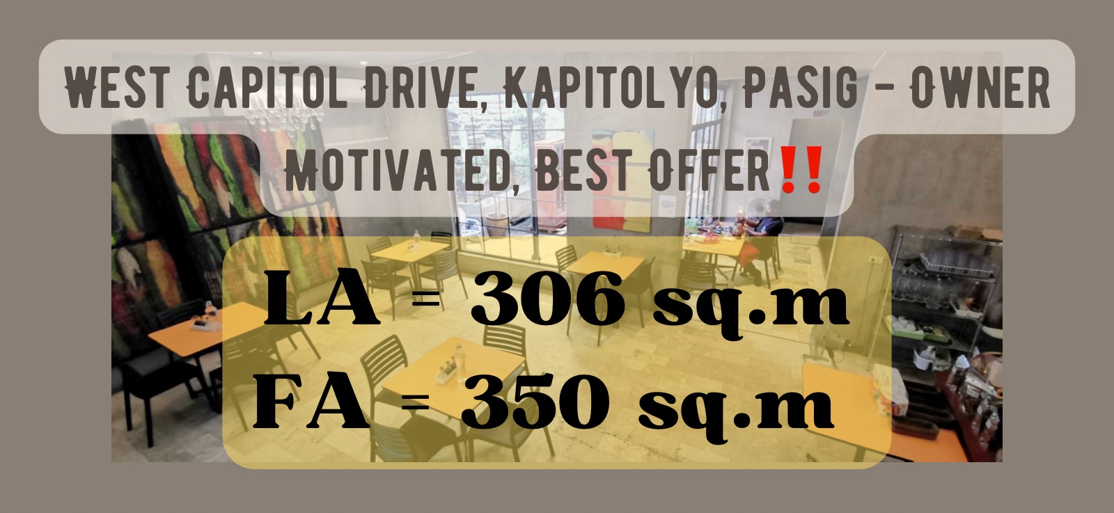West Capitol Drive, Kapitolyo, Pasig – Owner Motivated, Best Offer‼️