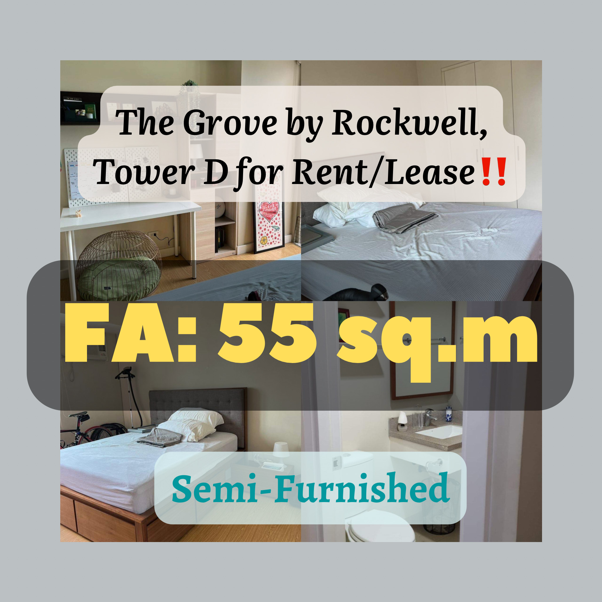 The Grove by Rockwell, Tower D for Rent/Lease‼️