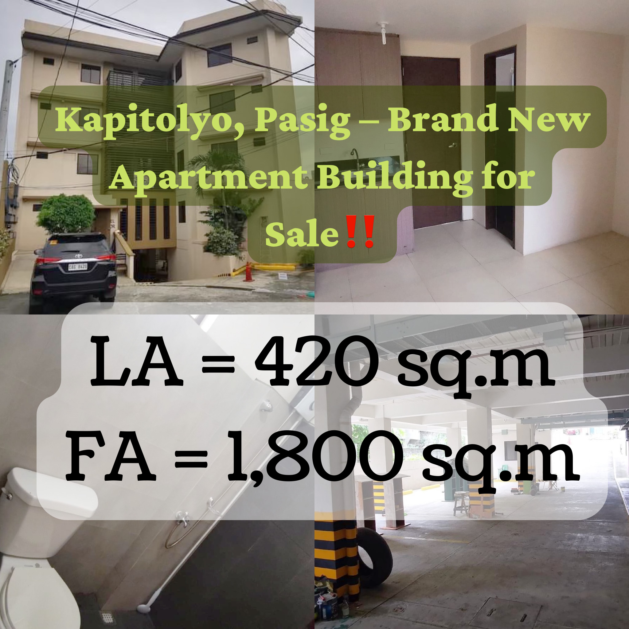 Kapitolyo, Pasig – Brand New Apartment Building for Sale‼️