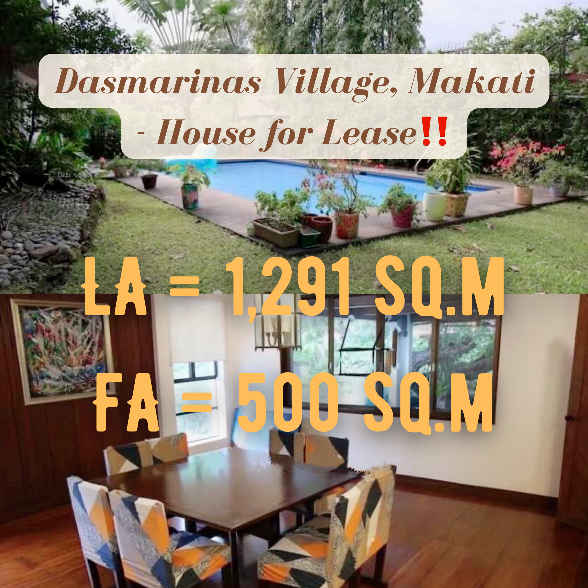 Dasmarinas Village, Makati – House for Lease‼️