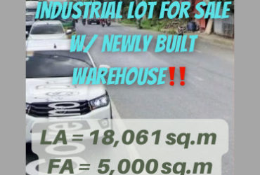 Industrial Lot for Sale w/ Newly Built Warehouse‼️