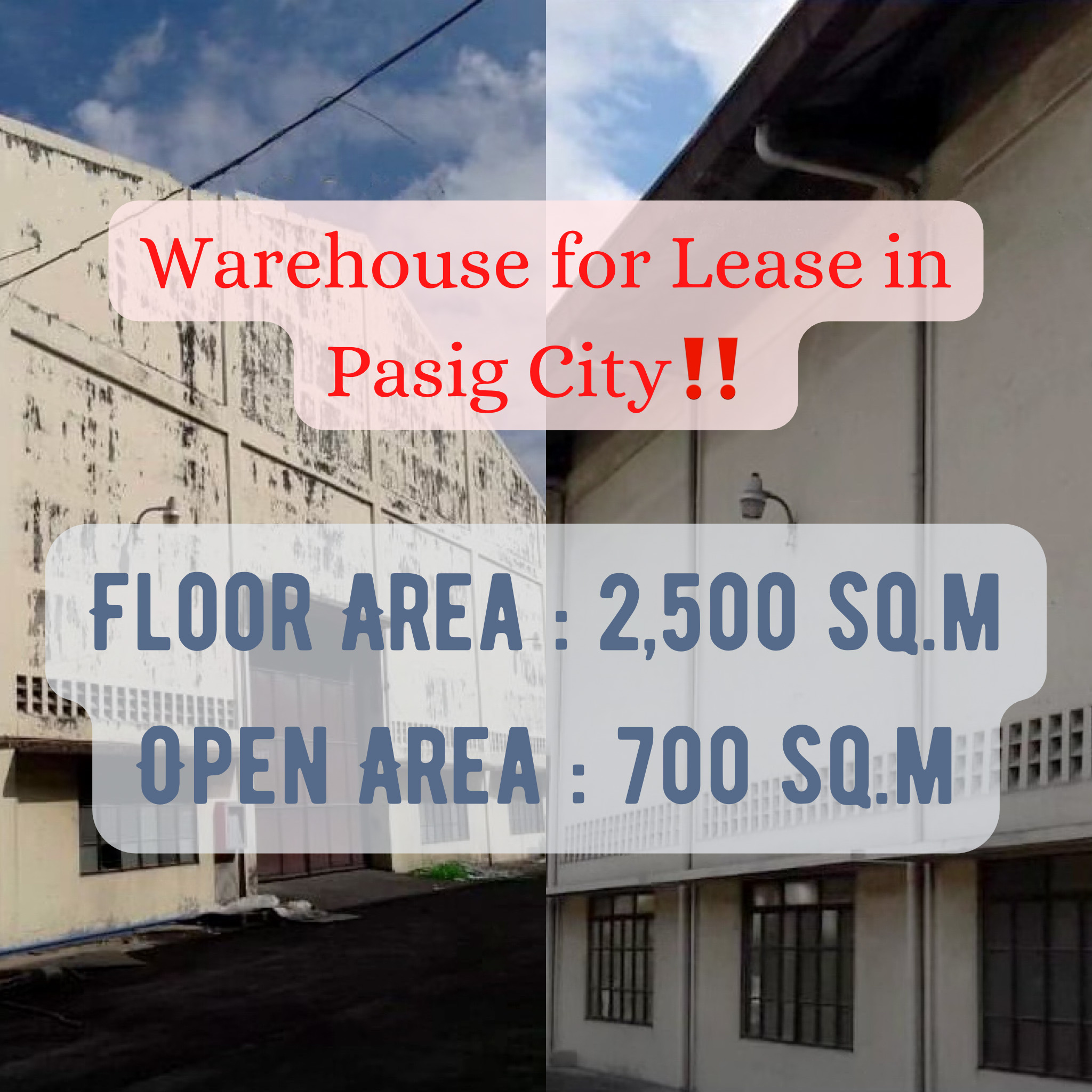 Warehouse for Lease in Barangay Kalawaan, Pasig City‼️