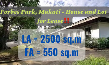 South Forbes Park, Makati – House and Lot for Lease‼️