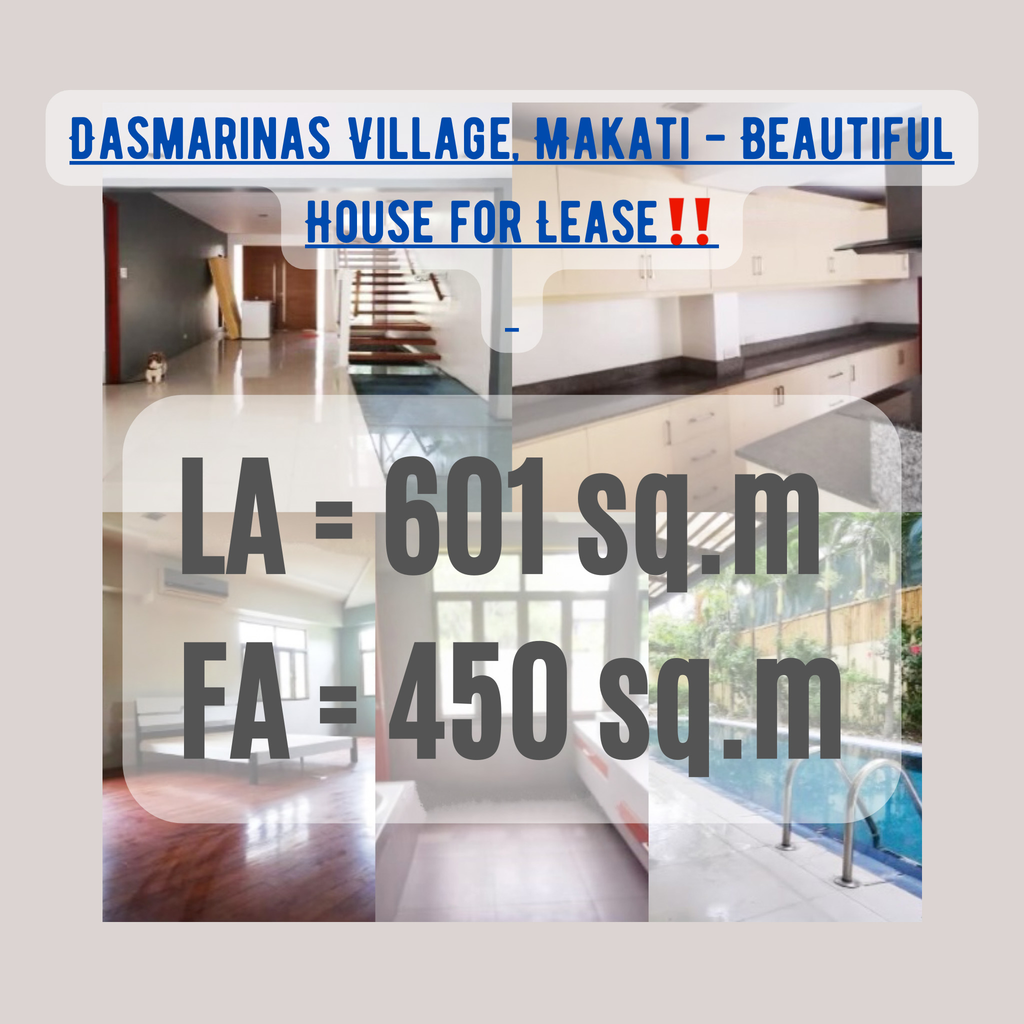 Dasmarinas Village, Makati – Beautiful House for Lease‼️