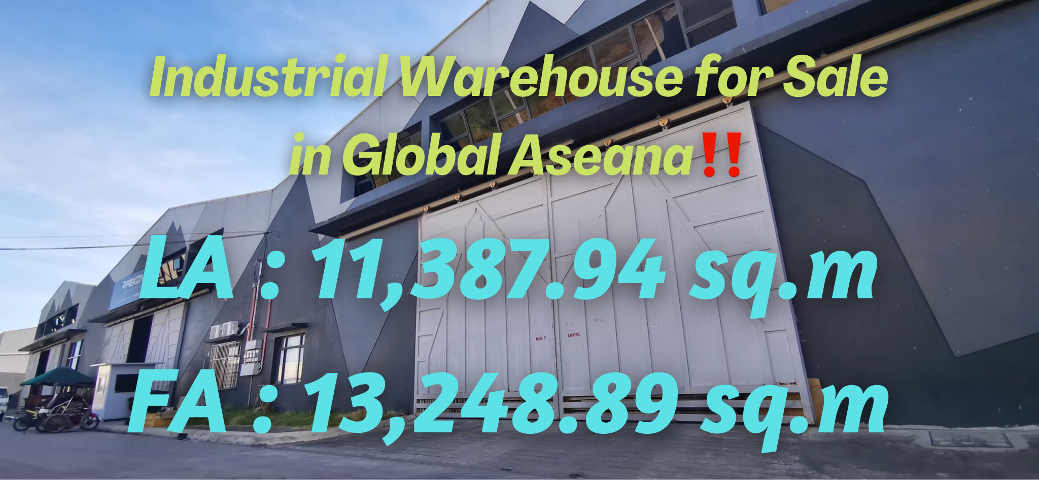 Industrial Warehouse for Sale in Global Aseana‼️