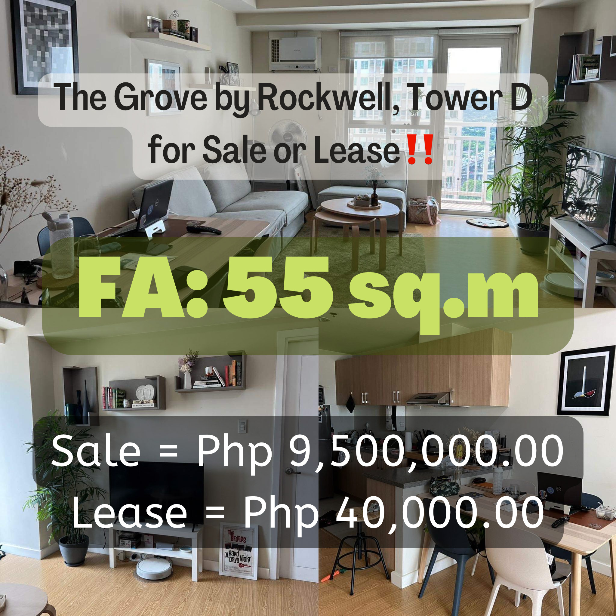 The Grove by Rockwell, Tower D for Sale or Lease‼️