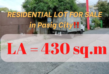 RESIDENTIAL LOT FOR SALE in Barrio Kapitolyo, Pasig City‼️