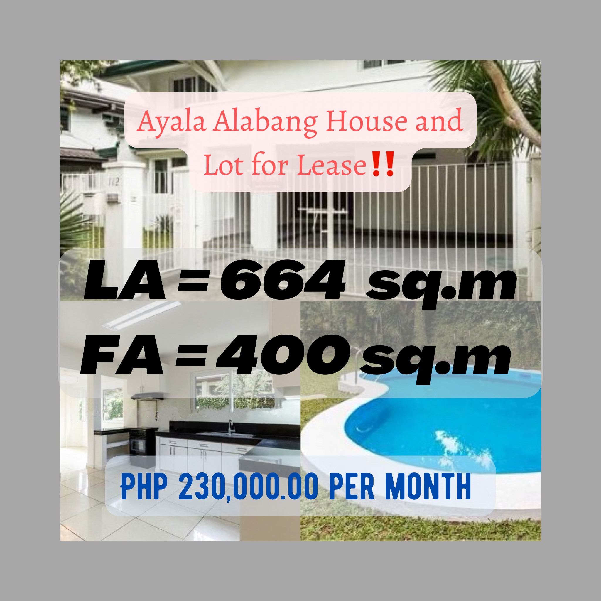 Ayala Alabang, Muntinlupa  House and Lot for Lease‼️