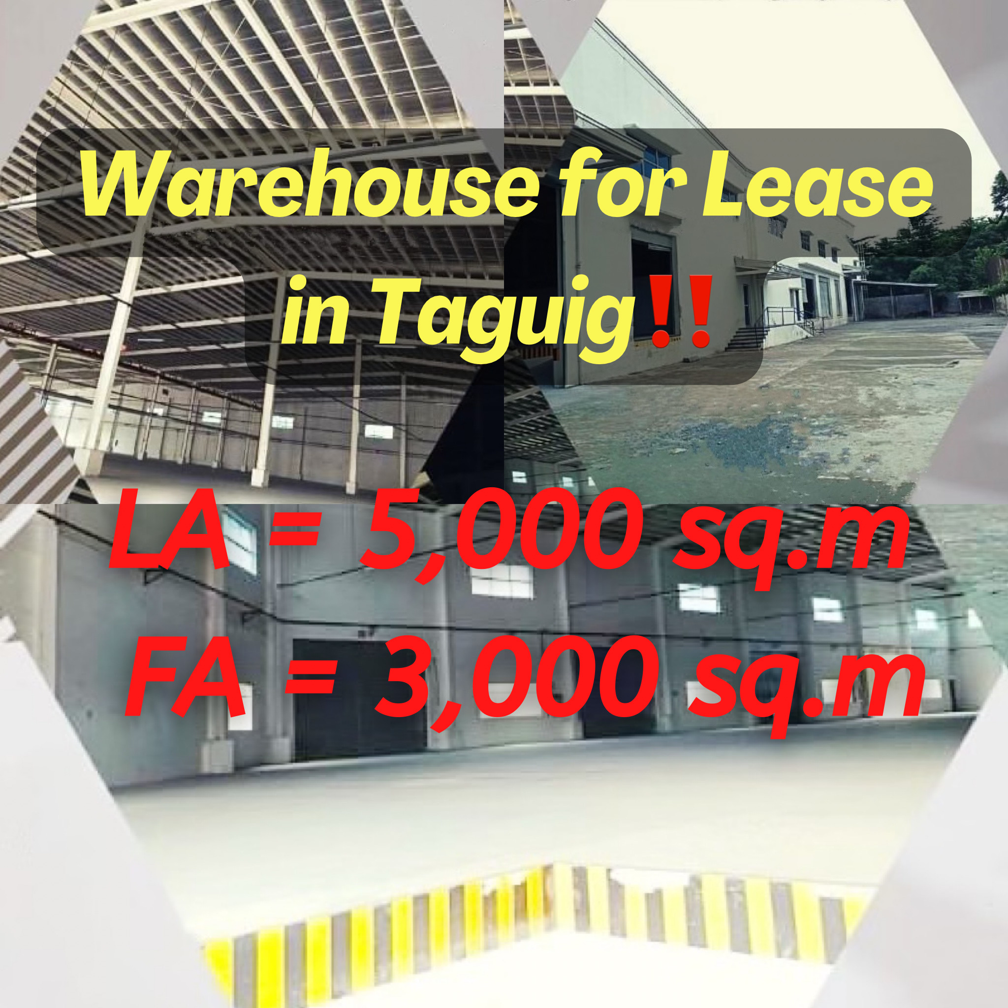 Warehouse for Lease in Levi Mariano, Taguig‼️