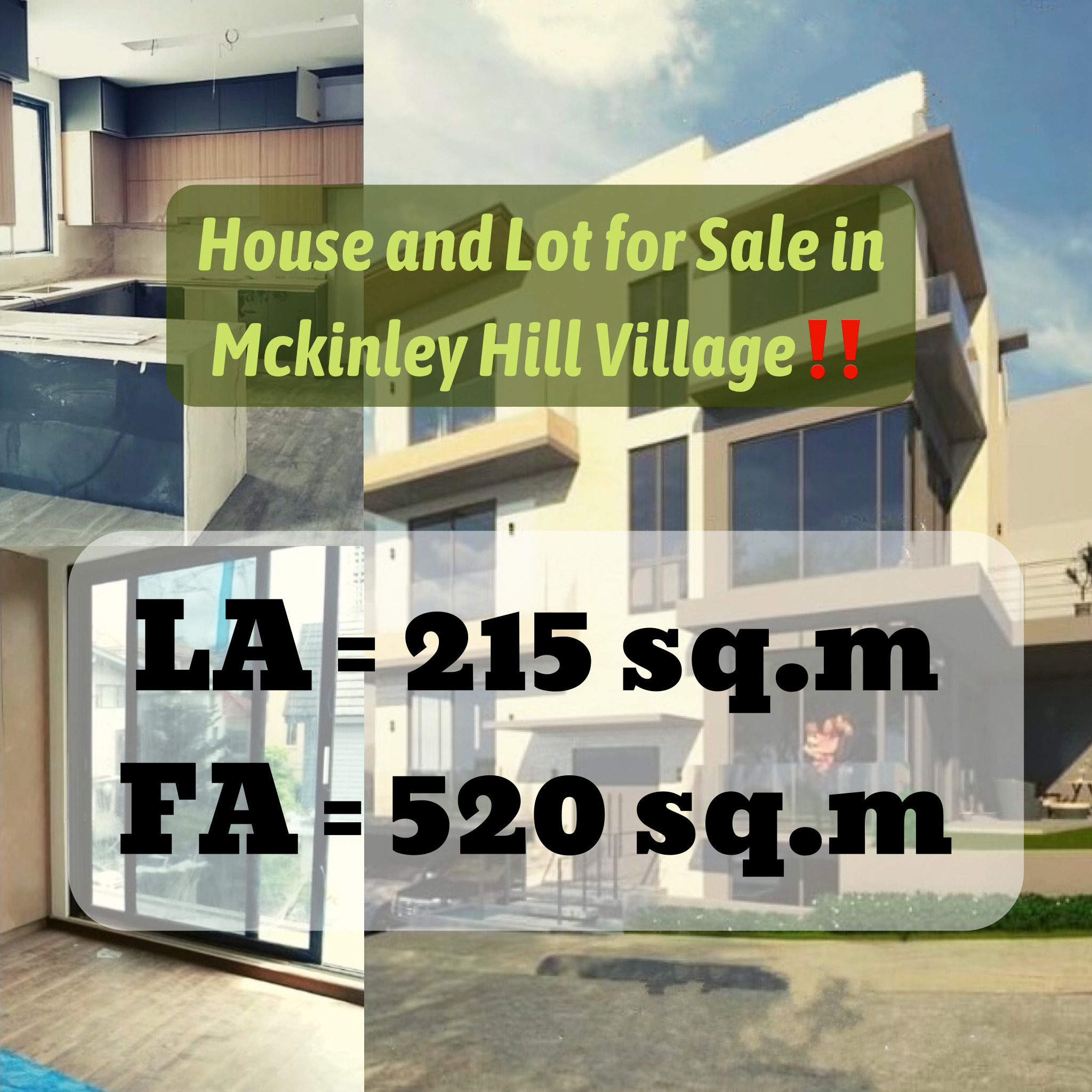 House and Lot for Sale in Mckinley Hill Village‼️