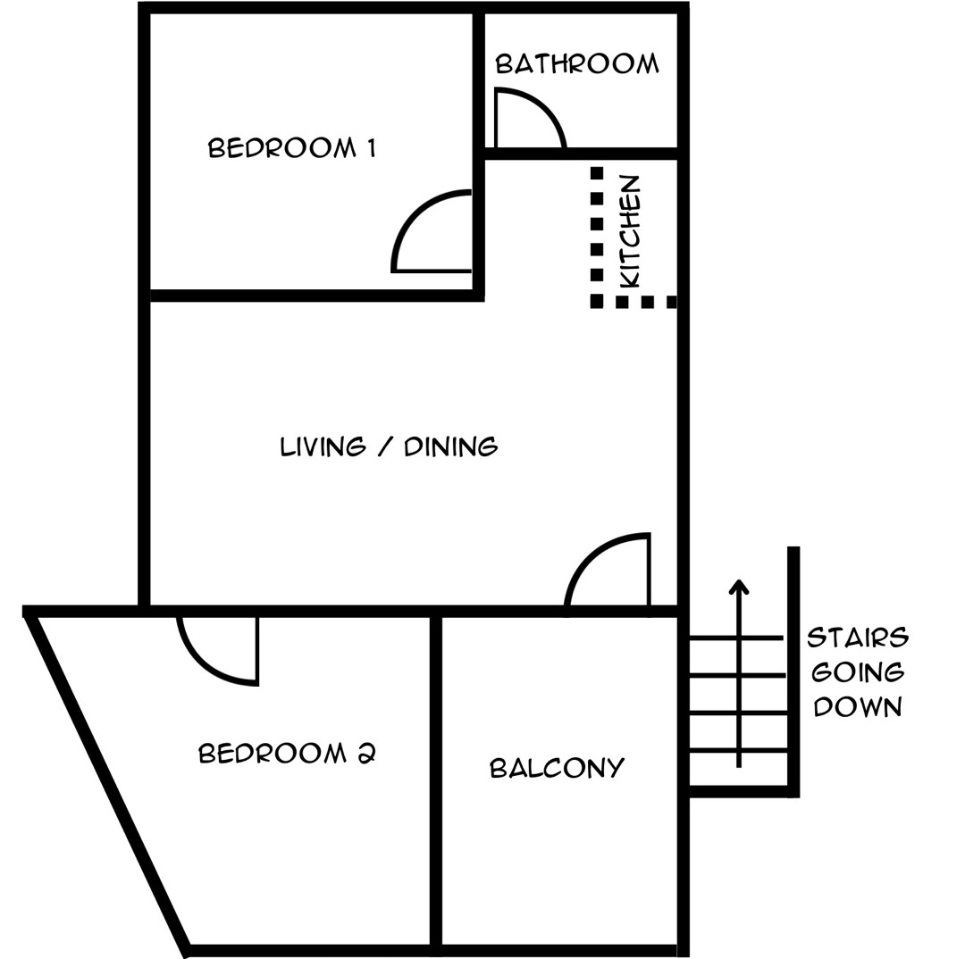 2-Bedroom Apartment for Rent (on 2nd floor) Manila-Makati area