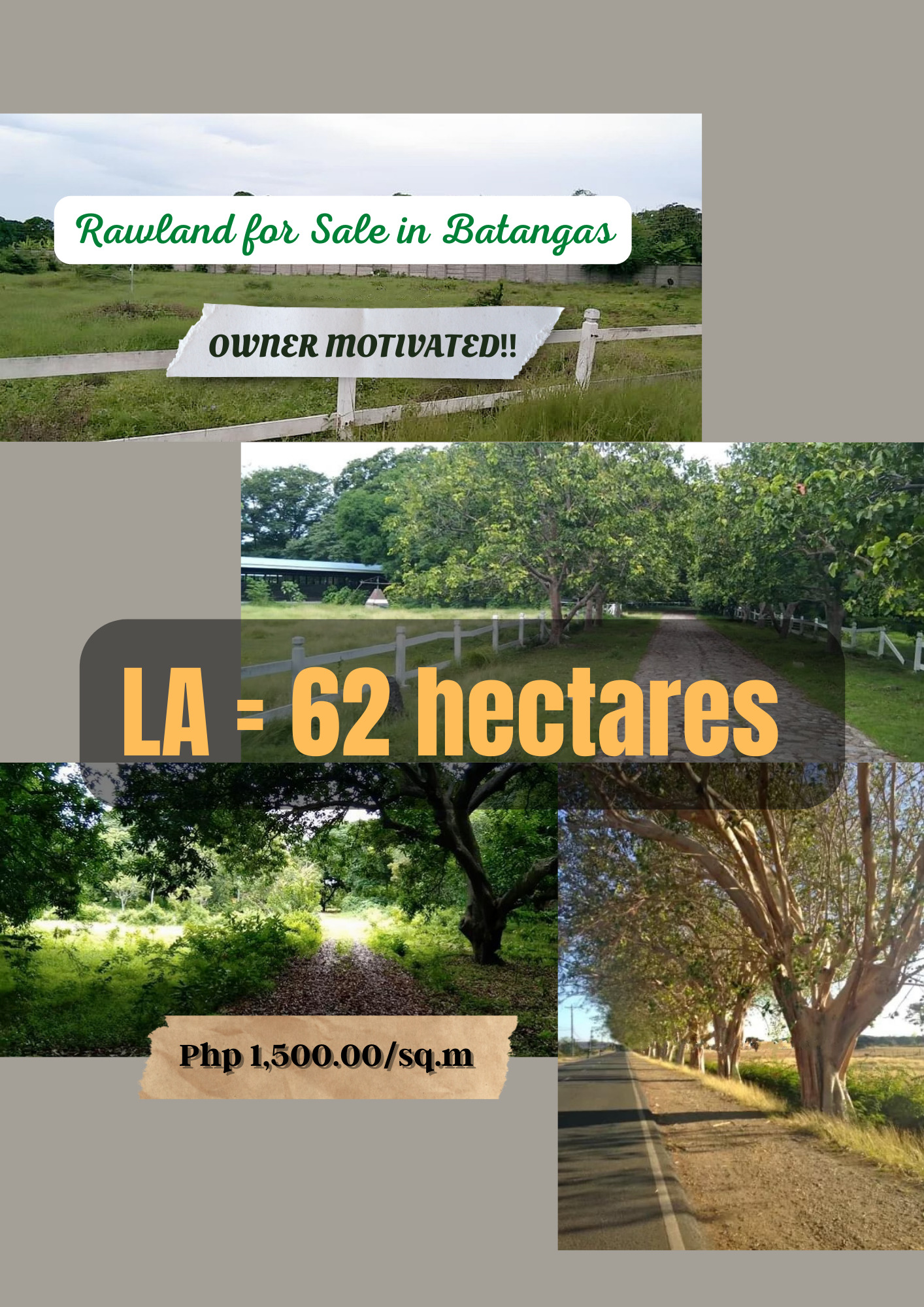 Rawland for Sale in Batangas – OWNER MOTIVATED‼️