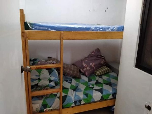 Studio type room with kitchen and double deck bed in Mandaluyong