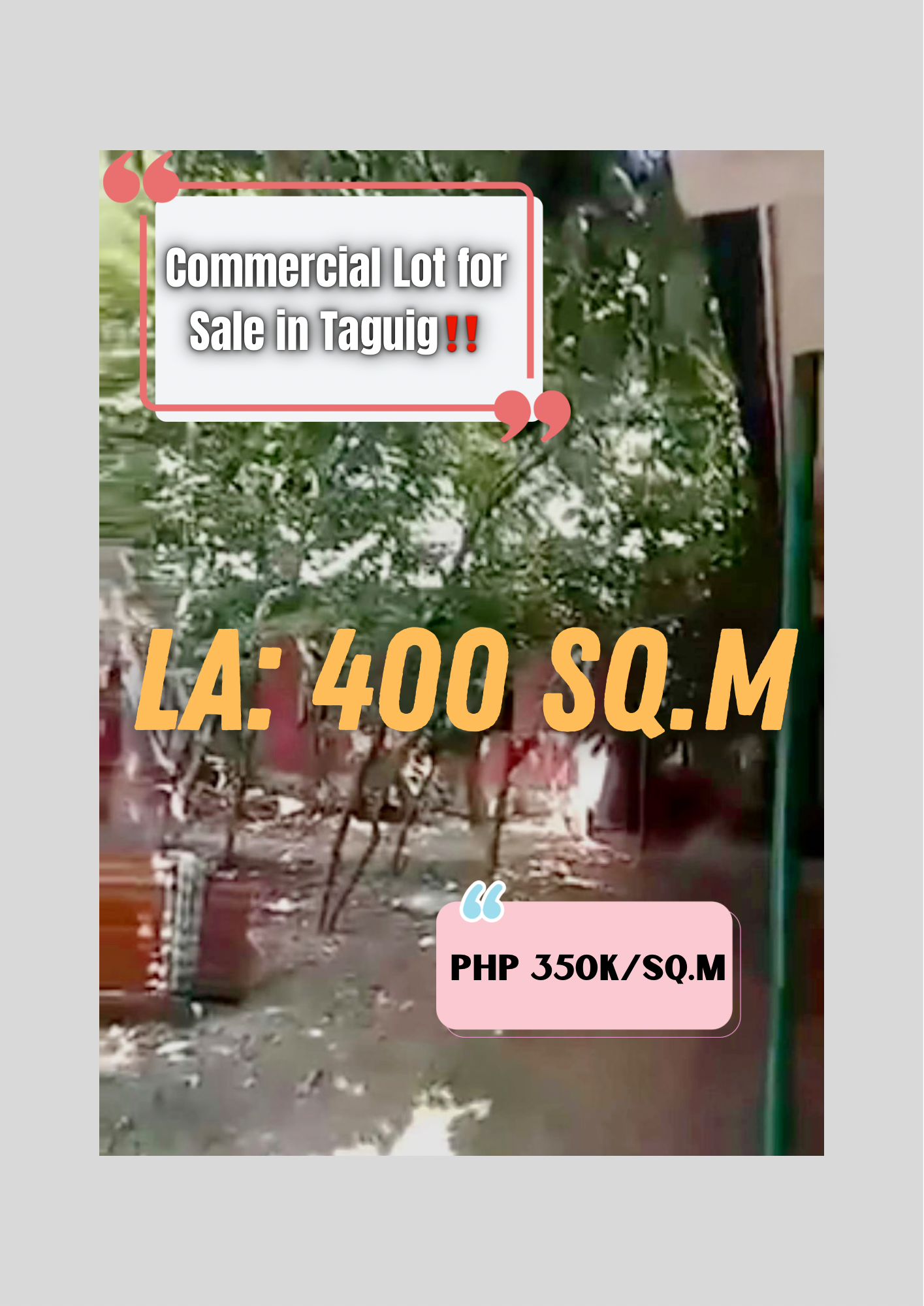Commercial Lot for Sale in Bayani Road, Taguig‼️