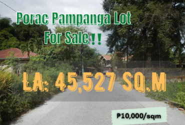 Porac Pampanga Lot For Sale in Barangay Cangatba‼️