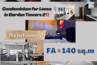 Condominium for Lease in Garden Towers 2‼️
