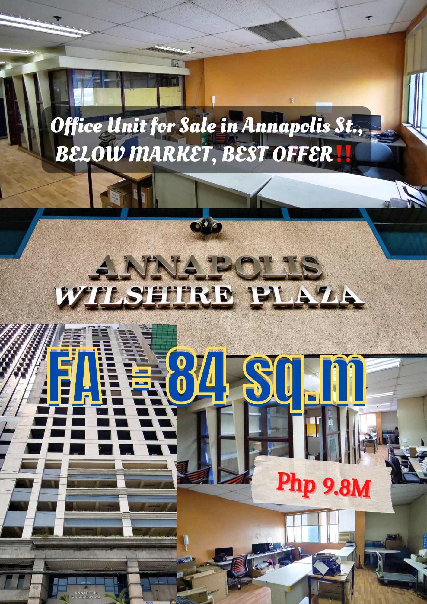 Office Unit for Sale in Annapolis St., BELOW MARKET, BEST OFFER‼️